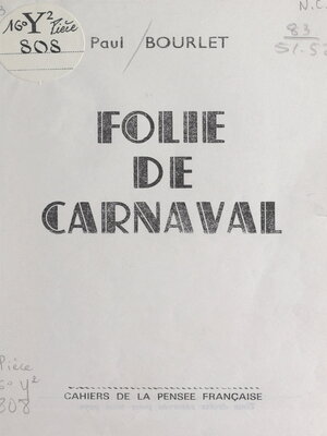 cover image of Folie de carnaval